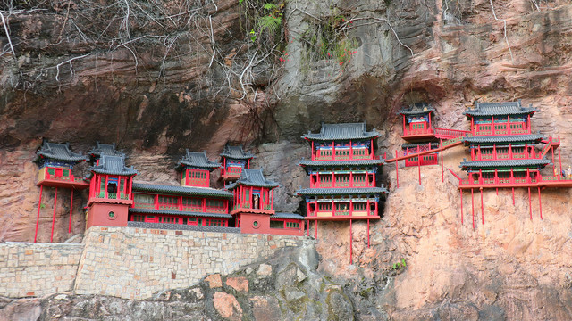 山西大同悬空寺模型