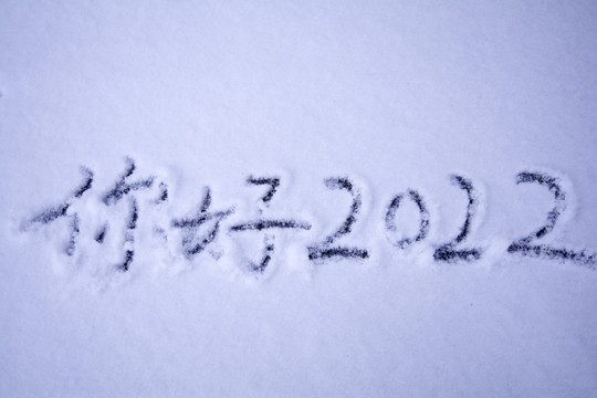 雪地新年祝愿