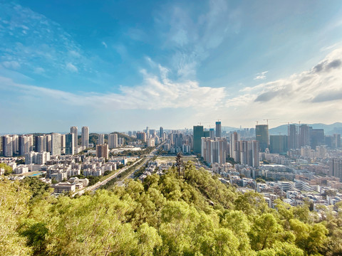 珠海城市俯视风景图