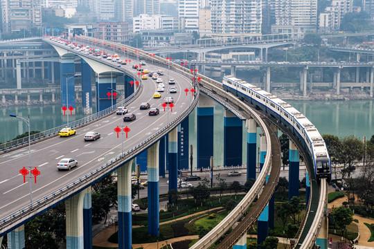 重庆轨道交通和跨江大桥