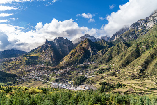 扎尕那全景