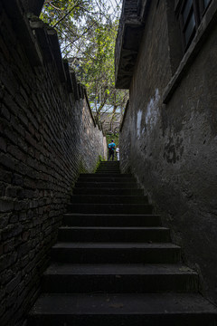 重庆小巷石梯