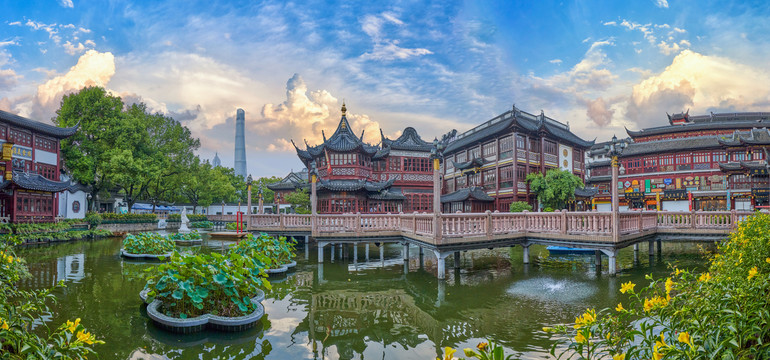 上海豫园高清宽幅大图