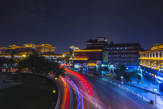 西安西大街夜景风光