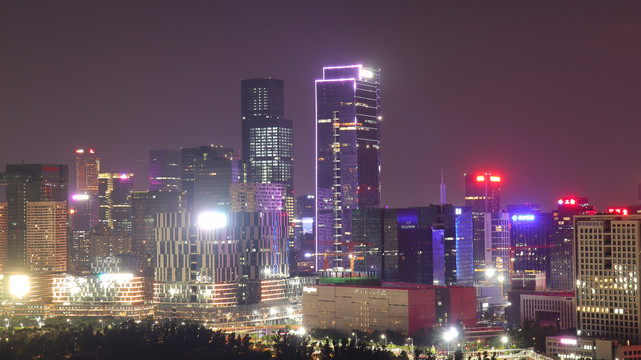 深圳科技园建筑沙河西路夜景