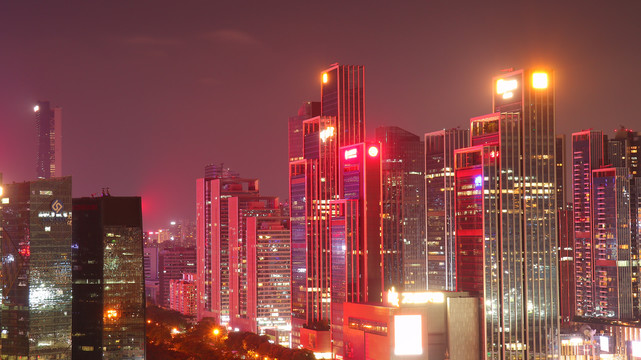 深圳科技园建筑沙河西路夜景