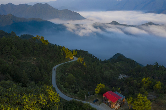 高山白云云海云雾安徽牯牛降景区