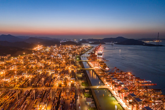 北仑港夜景