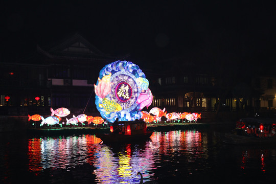 台儿庄古城夜景