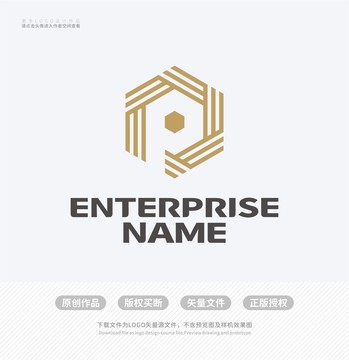 P字母金融行业LOGO标志设计