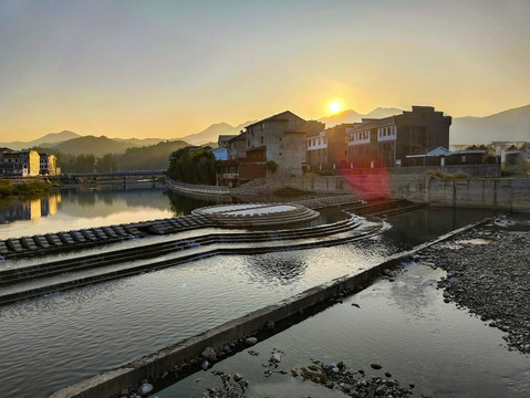 河滩枯水期