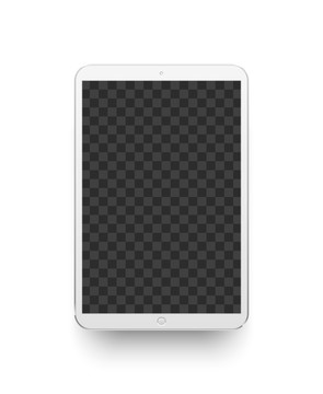 白色平板电脑创意设计插图