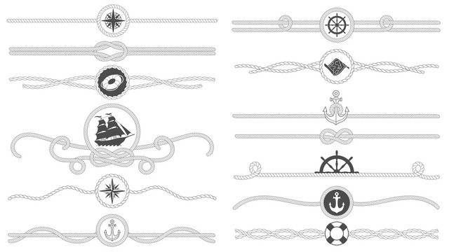 多种航海绳结样式创意设计插图