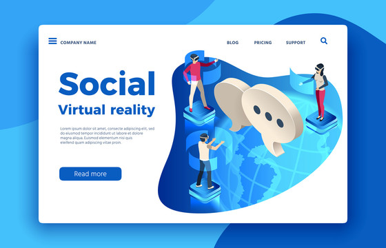 VR穿梭虚拟现实网页封面