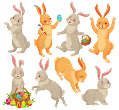 可爱复活节兔子图标