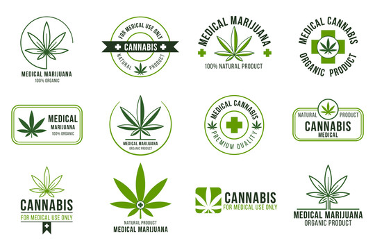 绿色医疗大麻logo图标