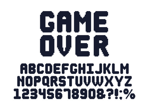 电玩游戏Gameover字母元素