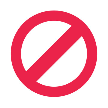 停止禁止符号设计插图