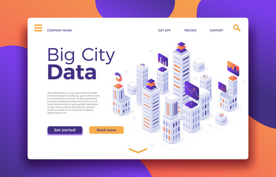 大数据智能城市服务网页封面