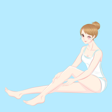 长腿白皙美女插图