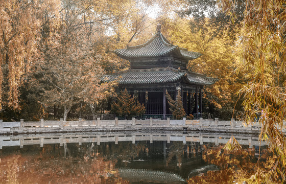 秋天的太原晋祠