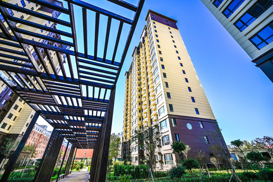 新中式小区住宅建筑实景