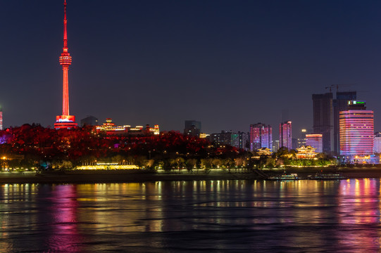湖北武汉城市天际线风光