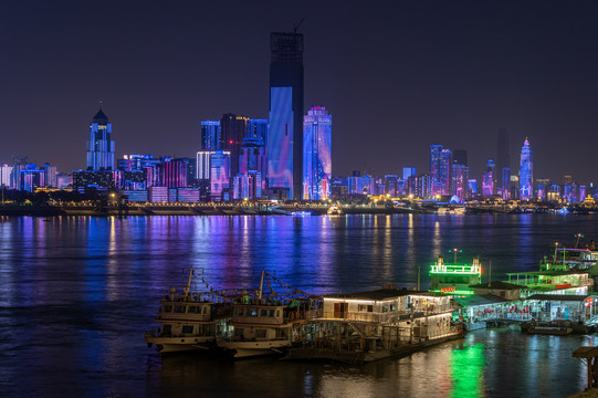 湖北武汉城市天际线风光