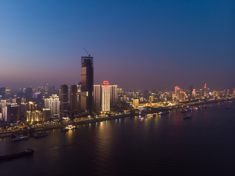 湖北武汉城市天际线风光