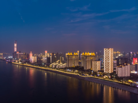 湖北武汉城市天际线风光