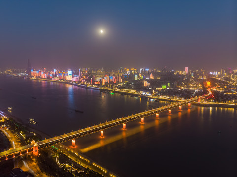 湖北武汉城市天际线风光