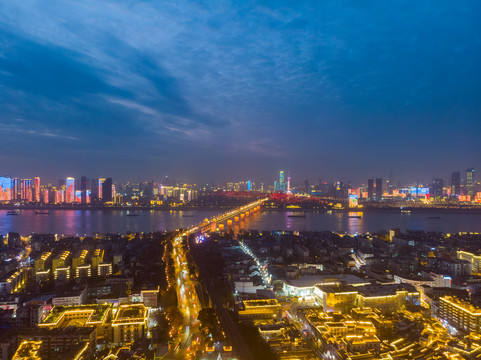 湖北武汉城市天际线风光