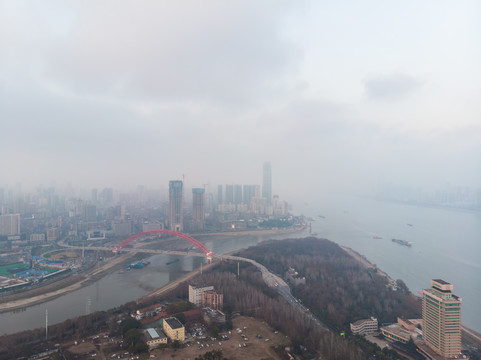 湖北武汉城市天际线风光