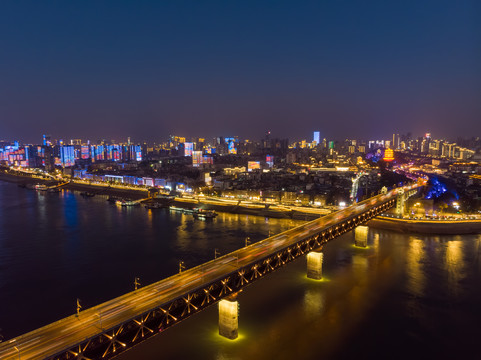 湖北武汉城市天际线风光