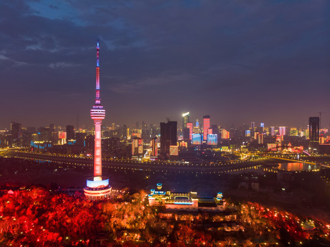 湖北武汉城市天际线风光