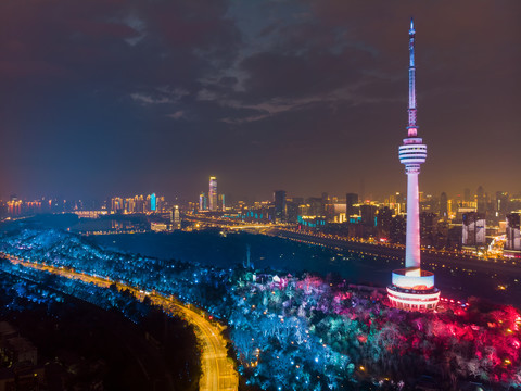 湖北武汉城市天际线风光