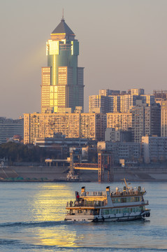 湖北武汉城市天际线风光