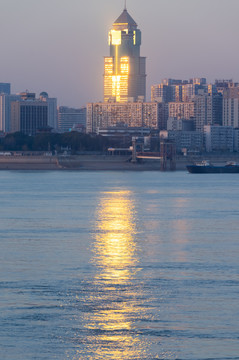 湖北武汉城市天际线风光