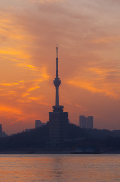 湖北武汉城市天际线风光
