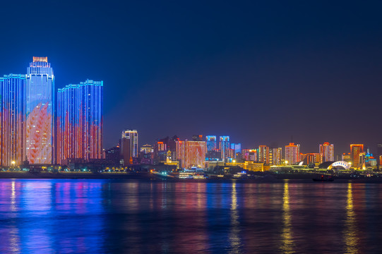 湖北武汉城市天际线风光