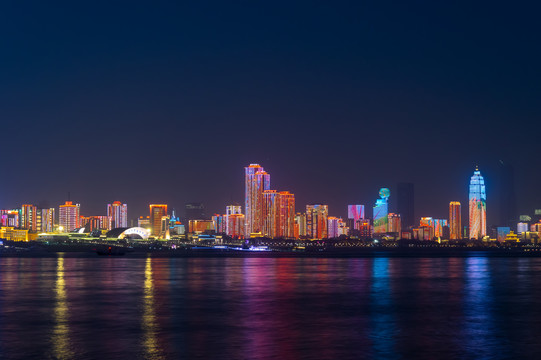 湖北武汉城市天际线风光