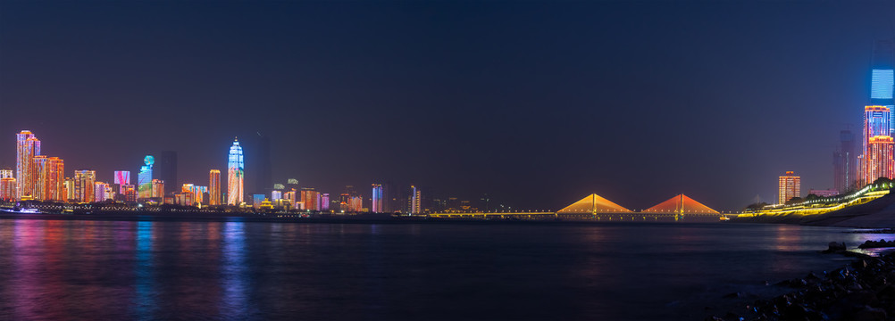 湖北武汉城市天际线风光