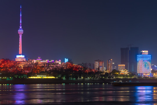 湖北武汉城市天际线风光