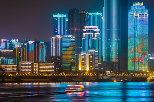 湖北武汉城市天际线风光