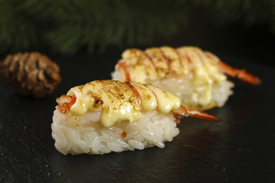 火炙芝士虾寿司