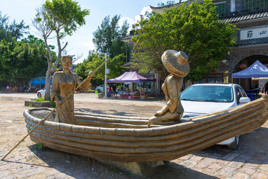 防城港簕山古渔村雕塑
