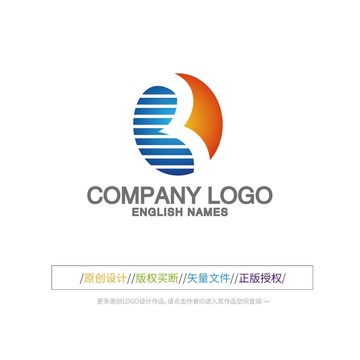 R字母图形LOGO