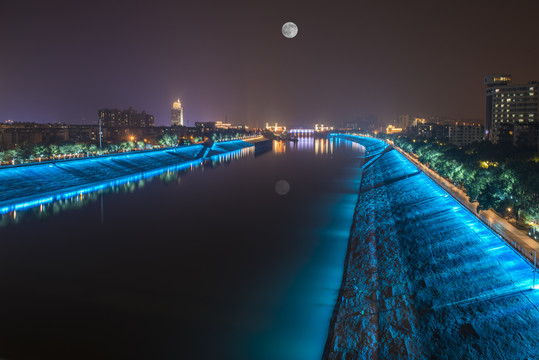 葛洲坝船闸夜景