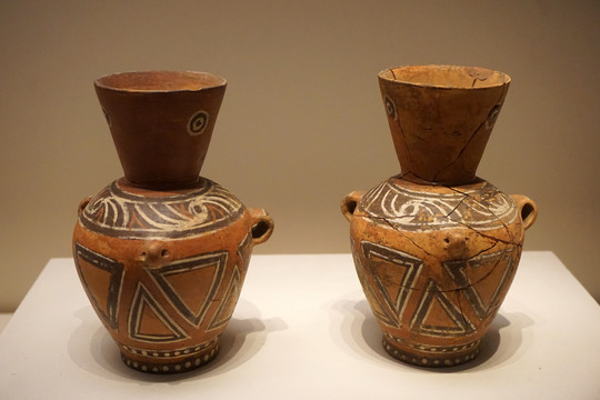 大汶口文化彩陶背壶