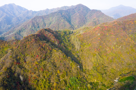 秦岭山秋景